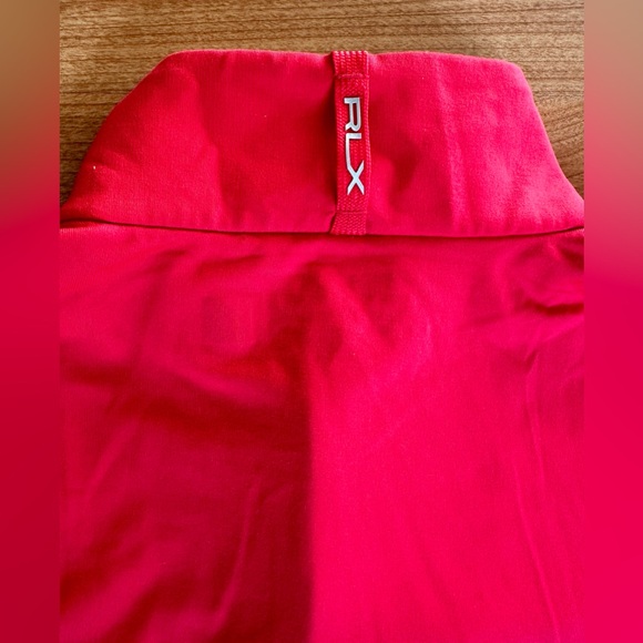 RLX Ralph Lauren Womans Size S 1/4 Zip Red Golf Polo Shirt - Picture 9 of 10